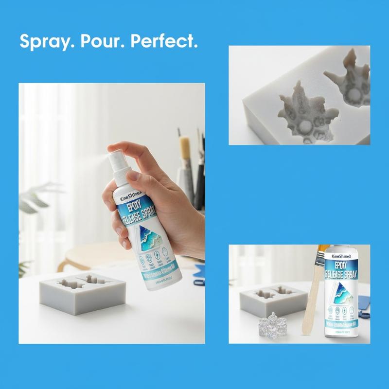Release Spray Silicone - Epoxidharz-Entformungsspray, ungiftig, für müheloses Entfernen von