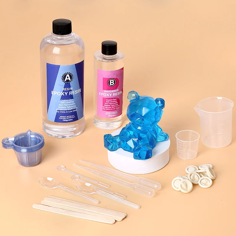 Resin Art Use - Epoxidharz-Set, kristallklar, leicht zu mischen, AB-Harz