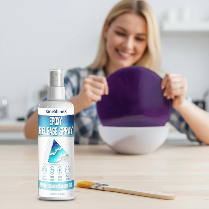 Release Spray Silicone - Epoxidharz-Entformungsspray, Ungiftig, für Müheloses Entformen von