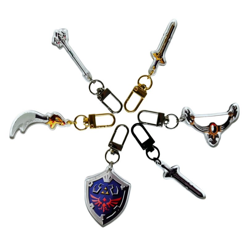 Resin Art Zelda - The Legend of Zelda Schlüsselanhänger-Set: Gerudo-Lizal-Bogen,