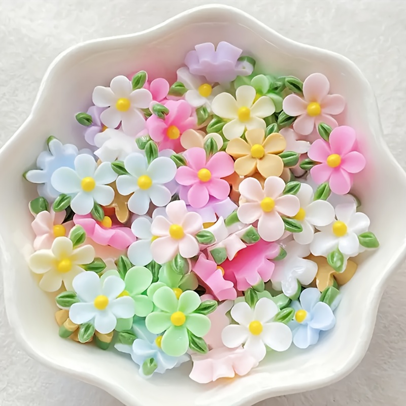 Resin Art Use - 20 Stück Mini-Blumen- und Blatt-Anhänger aus