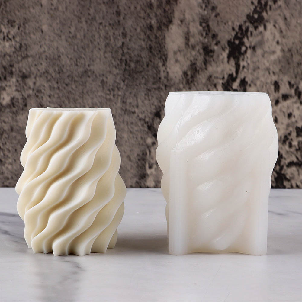 Resin Art Ocean - Unregelmäßige gewellte Twirl Spirale Silikon Kerze