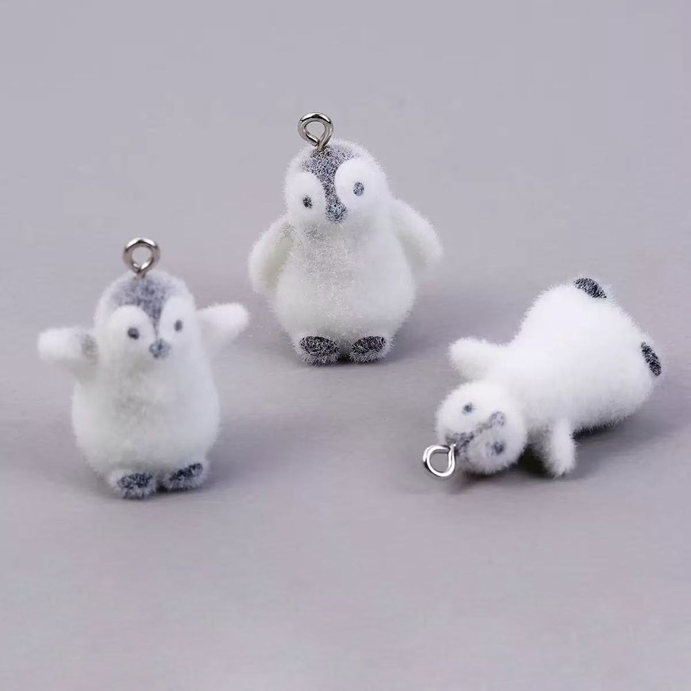 Resin Art Engagement - 5 Stück Beflockung kleiner Pinguin Harz