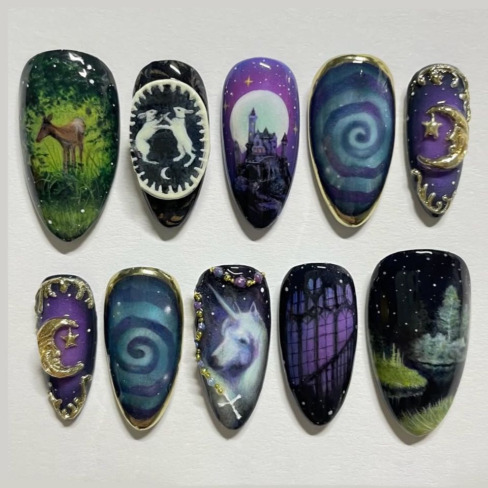 24 Stück künstliche Nägel im V – Resin Art Ocean Bewertung und Preis