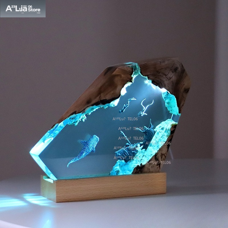Holzharz-Nachtlicht Ozean-Kuns – Resin Art Ocean Bewertung und Preis