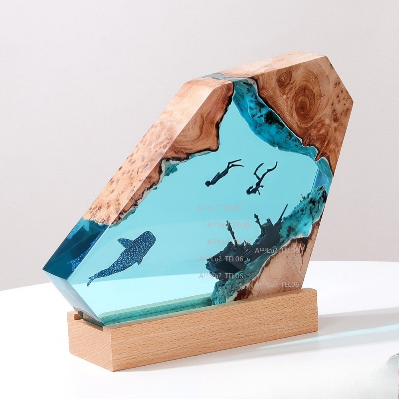 Holzharz-Nachtlicht Ozean-Kuns – Resin Art Ocean Bewertung und Preis